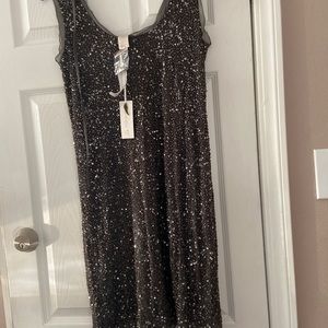 Gold Hawk Sequin Beaded dress NWT size SMALL